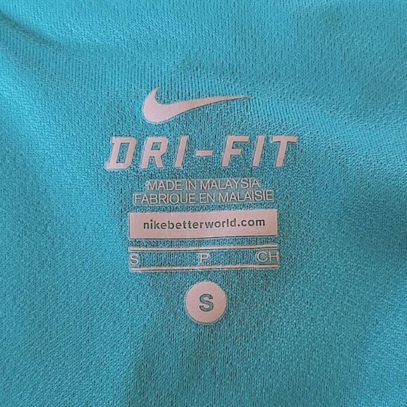 Nike Dri-Fit turquoise athletic split shorts size S - Picture 4 of 10